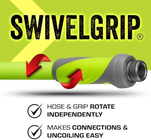 Flexzilla Garden Hose with SwivelGrip, 5/8 in. x 25 ft., Lightweight All-Weather Water Hose, Durable and Flexible, Leak-Free Connections
