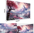 MTG Playmat Size 24x14in Free Storage Bags Non-Slip Backing, Ideal for Card Game Enthusiasts TCG Playmat (Sakura Kasumi-Deck)