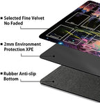 Playmat for MTG, with Free Storage Bags,Game Mat 24 x 14 inches, TCG and Board Game Mat for Cards,Mousepad Desk Mats (with Zones,Magic Mat 10)