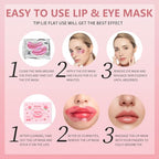 30 Pairs Lip Mask & Eye Mask,Under Eye Patches for Reducing Fine Lines & Dark Circles,Collagen Crystal Lip Patches for Lip Spa Daily Labial Masks Hydrating Lip Treatment Christmas Gifts