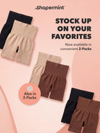 SHAPERMINT High Waisted Shapewear Shorts, Tummy Control Under Dress S-4XL
