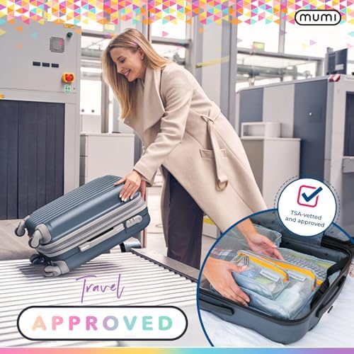 MUMI Travel Toiletry Bag Set 3 Water-Resistant Bags for Toiletries, Makeup, Shaving Essentials, Portable Organizer for Men & Women, Perfect for Travel Essentials