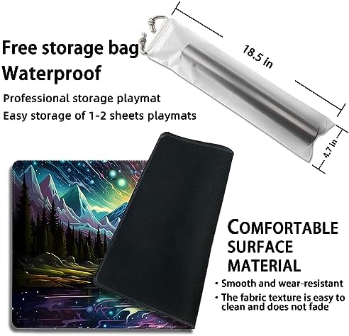 Playmat for MTG, with Free Storage Bags,Game Mat 24 x 14 inches, TCG and Board Game Mat for Cards,Mousepad Desk Mats (Regular,Magic Mat 10)