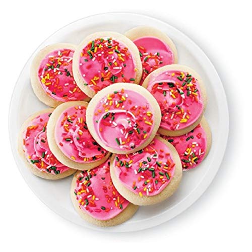 Pink Iced Frosted Sugar Cookies with Multi-Colored Rainbow Sprinkles (10 ct.) by Market Pantry