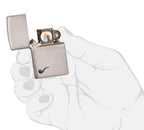 Zippo Unisex-Adult Pipe Lighter, Brushed Chrome Black Pipe, One Size