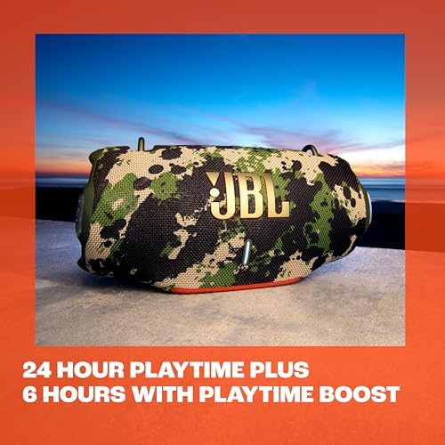 JBL Xtreme 4 - Portable Bluetooth Speaker, Powerful Sound and Deep Bass, IP67 Waterproof, 24 Hours of Playtime, Powerbank, PartyBoost for Multi-Speaker Pairing (Blue) (Renewed)