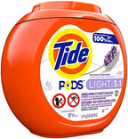 Tide PODS Light Laundry Detergent Pacs, 57 Count, White Lavender Scent, Powerful Clean with a Light and Lasting Scent