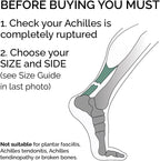 Achilles Tendon RUPTURE Night Splint, ONLY for COMPLETE Achilles tear - BEFORE PURCHASE: 1. Select SIZE & SIDE 2. Check with MEDICAL PROFESSIONAL (Large, Right)