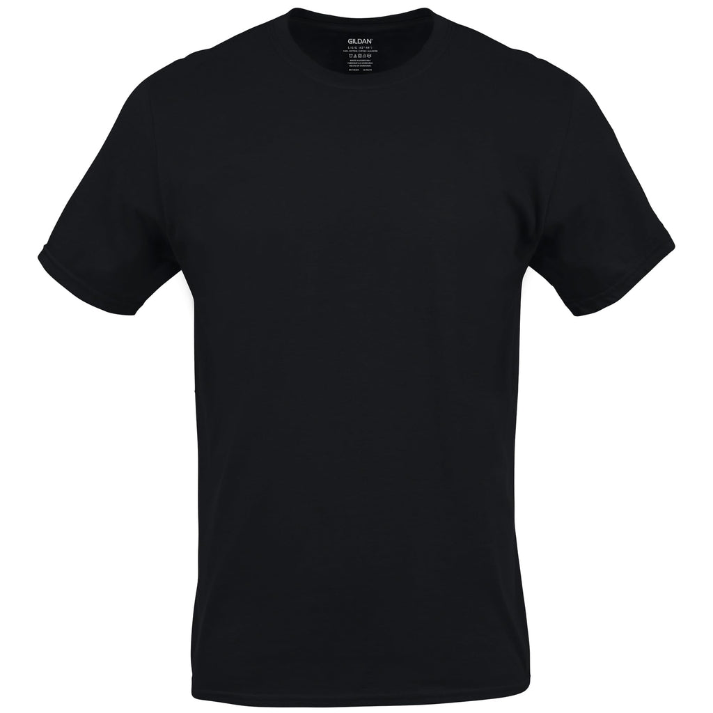 Gildan Men's Crew T-Shirts, Multipack, Style G1100, Black (6-Pack), Medium