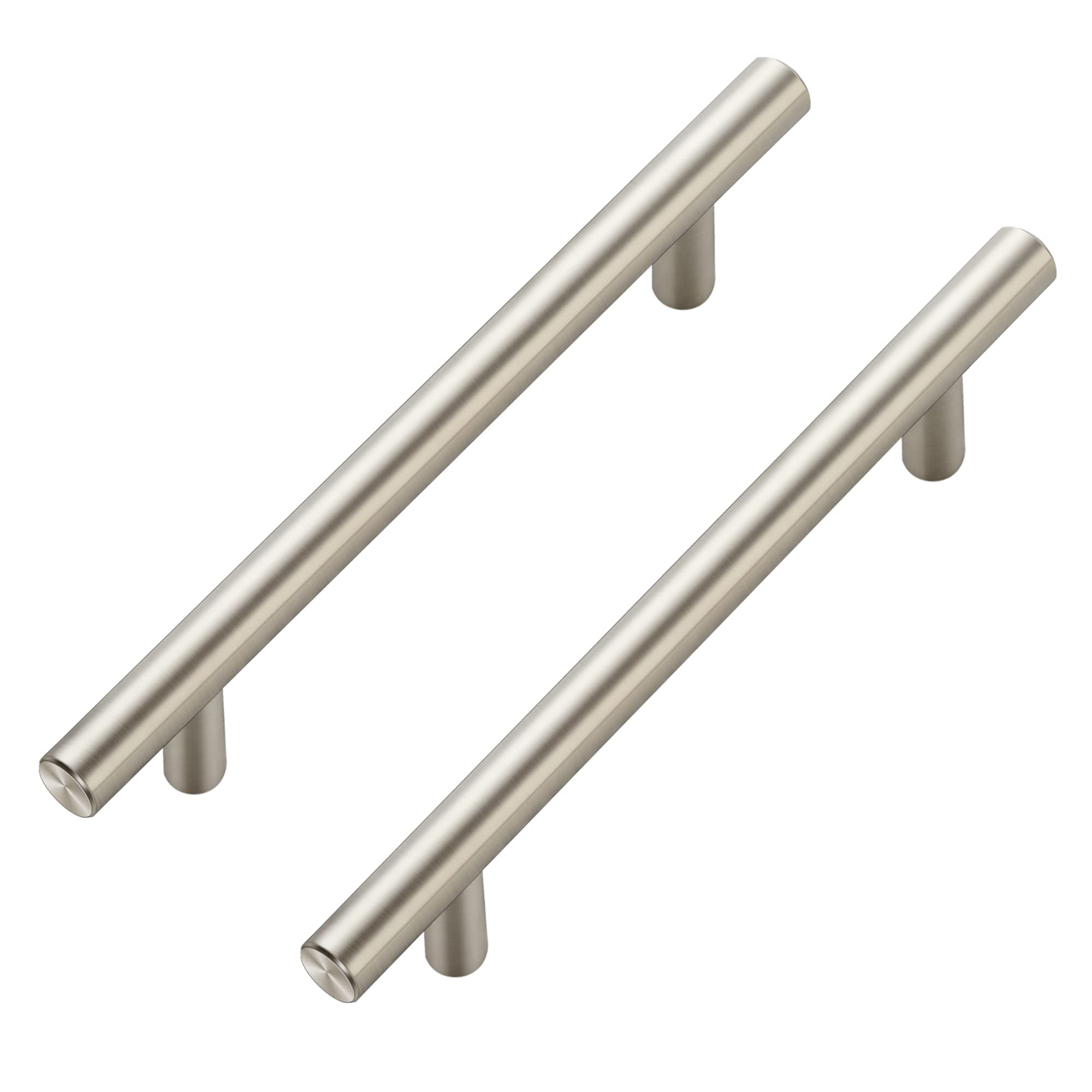 Ravinte 10 Pack | 7.38'' Cabinet Pulls Brushed Nickel Stainless Steel Kitchen Cupboard Handles Cabinet Handles 7.38”Length, 5” Hole Center
