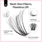 Beetles Lash Clusters 320pcs Individual Lashes 30D Natural Wispy Eyelash Clusters 8-16mm Cluster Eyelash Extensions D Curl False Eyelashes DIY Cluster Lashes (C028, 30D, 8-16mm)