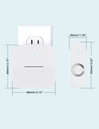 AIDA Lighted Wireless Doorbell for Home, Waterproof Battery Doorbell Wireless 1,000ft Range, 5 Volume Levels with 58 Chimes & LED Flash on Receiver (White, 2 Buttons & 1 Receiver)