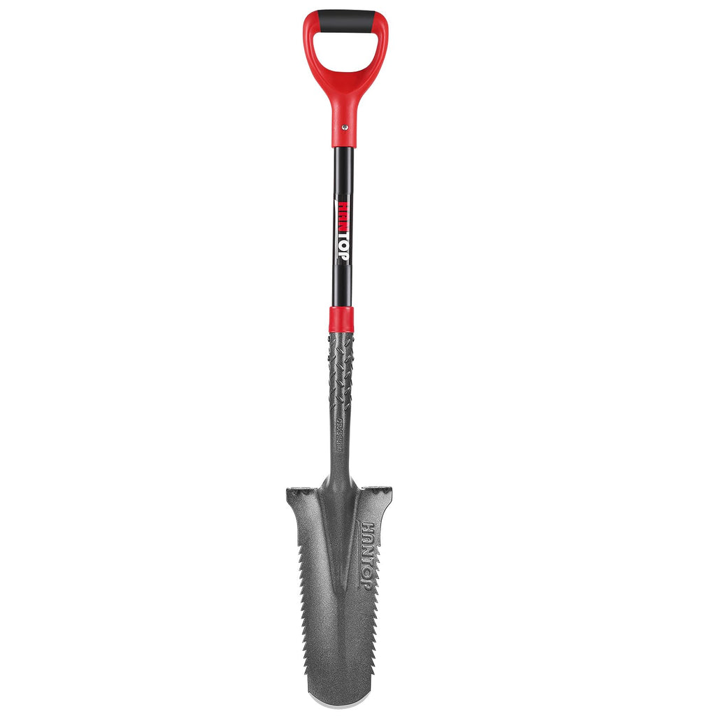 HANTOP Drain Spade Root Saw Spades Narrow Serrated Shovel, 44 inches