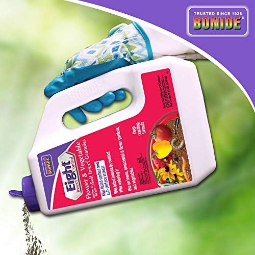 Bonide Eight Insect Control Flower & Vegetable Garden Soil Insect Granules, 3 lbs. Ready-to-Use Insecticide for Outdoors