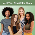 Wine Red Hair Color - 3-in-1 Long-Lasting Natural Dye Shampoo for Gray Hair, Easy Home Use for Men and Women, 16.9 Fl Oz