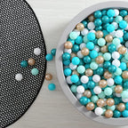 GOGOSO Ball Pit Balls for Toddler, Baby Plastic Playballs Kids Soft Pastel Pelotas Non-Toxic BPA-Free 2green+White+Gold,100 Balls