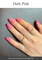 Semi Cured Gel Nail Strips (Dark Pink)-20 PCS Jelly Pink Gel Nail Stickers | UV Light Required | Gel Nail Wraps, Salon Quality & Easy to Use