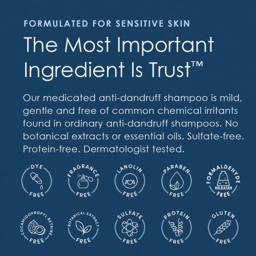 Vanicream Dandruff Shampoo – pH Balanced Mild Formula Effective For All Hair Types and Sensitive Scalps - Free of Fragrance, Lanolin, and Parabens – 8 Fl Oz