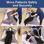 Universal Full Body Patient Lift Sling, Mesh Fabric Patient Sling Transfer and Bathing aids, 500lb Weight Capacity (Large)