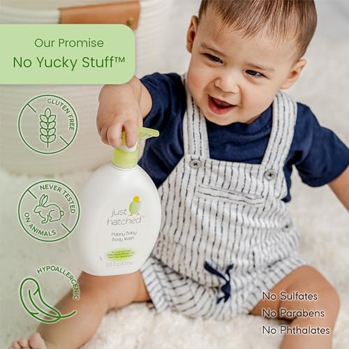 Happy Baby Body Wash Multi-Pack - Gentle Bath + Body Cleanser, Huggable Yummy Fragrance for Newborns, Hypoallergenic, No Yucky Stuff & Harsh Ingredients, 13.5 fl oz (3 Pack)
