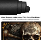 DEGDFSGR for MTG Playmat with Zones 24 x 14 inches for TCG Playmats Non-Slip Rubber Base Commander Play Mat for Magic The Gathering Playmat Iorcana Trading Card Game, Pirate Skull Crossbones