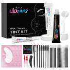 Libeauty Eyelash and Eyebrow Color Kit Brown Instant Hair Color Kit for Lash and Brow Perfect Partner for Lash Perm/Lift/Lamination Treatment Voluminous Coloring