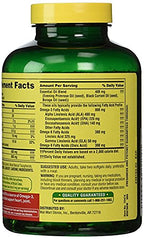 Spring Valley Fish, Flax & Borage Oil Dietary Supplement Softgels, 120 Count (Pack of 2)