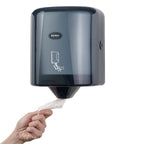 EZbrnd Wall Mount High Capacity Centerpull Paper Towel Dispenser for Commercial/Washroom/Office/FoodService, Pearl Black