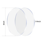 2 Pieces 1/4" Round Plexiglass Sheet, 8 Inch Diameter Clear Acrylic Circle, Round Cake Disk Acrylic Sheet, Plexiglass Table Top, Acrylic Backdrop