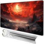 MTG Playmat Size 24x14in Free Storage Bags Non-Slip Backing Printing, Ideal for Card Game Enthusiasts TCG Playmat (No with Zone,Bloody Night)
