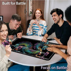 for MTG Game Playmat, for Magic TCG Rubber Play mat,Tabletop Card Playmats with Smooth Surface,Trading Card Inked Game Mat with New Zones,Battle Game,Colorful Dragon