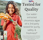 Go Healthy DHA Omega 3 Drops for Kids, Toddlers & Infants - Vegan Fish Oil Alternative - Supports Brain & Eye Development, Just 3 Ingredients, Organic Orange Flavor, 30-60 Servings