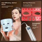 Red Light Therapy for Face, LED Face Mask Light Therapy, 5 Light Modes, 432 High-Density Light Beads, Red Light Therapy Mask for Acne, Wrinkles, Skin Rejuvenation, Professional Home Skincare