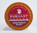 Puroast Low Acid Coffee| French Single Serve Pods | Dark Roast | High Antioxidants & High pH |No Bitter Aftertaste | Reduced Heartburn & GERD Friendly | 72 Count - Compatible with Keurig Brewer