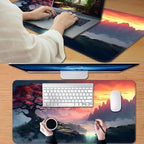 MTG Game Playmat, Magic TCG Rubber Play Mat, 24 x 14 Inches, Art Tree Sky Botanical Theme