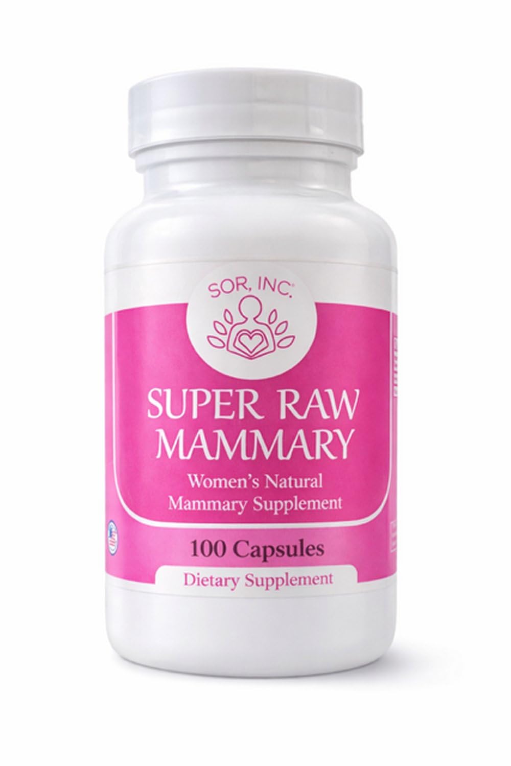 Super R Mammary Glandular Supplement – Bovine Mammary Tissue 400 mg Per Serving, Non-Hormonal Breast Support Formula, 100 Capsules, Made in USA