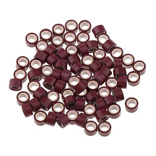 Orgrimmar Hair Extension Tool Kit Hair Extension Remove Pliers Pulling Hook 500 PCS Micro Silicone Rings Bead Device Tool Kits for Professional Hair Styling Tools Accessory (Wine Red)