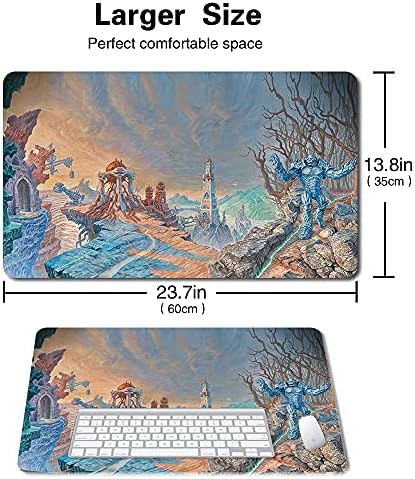 Board Game MTG Playmat Games Size 60X35 cm CCG Compatible for MTG CCG RPG Trading Card Game (Karn URZA Panorama)