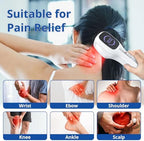 Cold Laser Therapy Device for Humans & Dogs, 4x808nm + 14x650nm Red Light Therapy for Body Pain Relief, Handheld Near Infrared Light with Stand for Joint, Back, Knee & Muscle Use