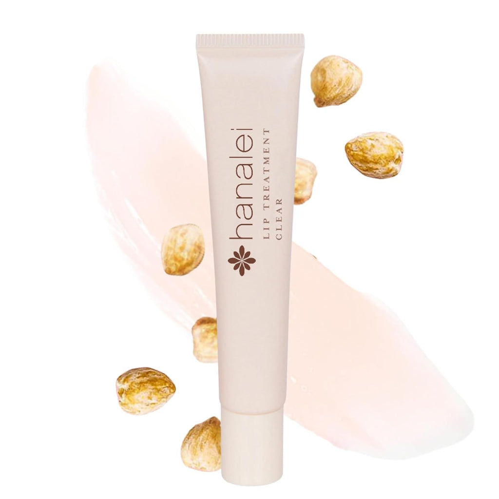 Hanalei Lip Treatment for Dry, Chapped Lips – Intensive Overnight Moisturizer with Kukui Oil, Shea Butter & Grapeseed Oil – Hydrating Balm for Healing Cracks – Clear Tint, Full-Size 15g – Cruelty-Free