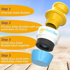 Solar Buddies Sunscreen Applicator - Pink Pack of 3 - BPA-Free Refillable Roll on Sponge Sunscreen, Suncream & Lotion Applicator For Kids, Adults & Families - Holds 3.4fl oz, Perfect Size for Travel