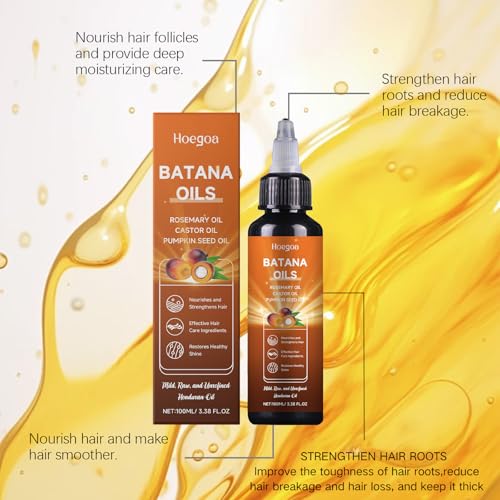Batana Oil for Hair Growth, Liquid Batana Oil, with Rosemary, Castor, Pumpkin Seed, 4-In-1 Liquid Batana Oil, Organic Hair Oil for All Hair Types (1)