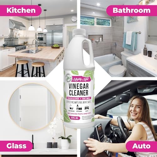 Mighty Mint Vinegar Cleaner, Non-Toxic, All-Purpose Cleaning for Household Surfaces, Natural Mint Scent, 32oz