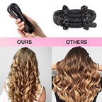 Lanzhire Heatless Curling Headband for Overnight Curls - No-Heat Curlers for Long and Short Hair (Purple Tie Dye)