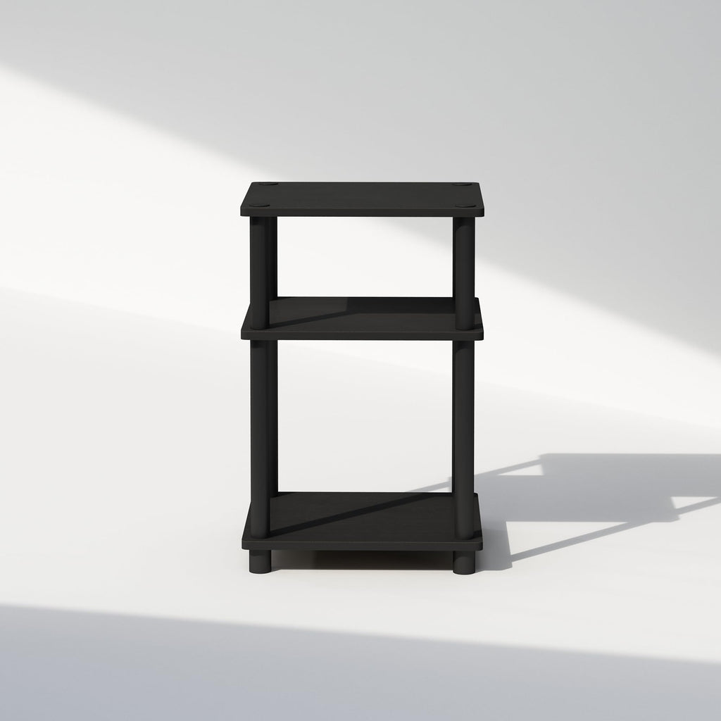 Furinno JUST Toolless 3-Tier Night Stand, Open Storage, Americano