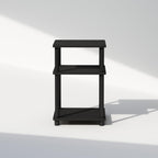 Furinno JUST Toolless 3-Tier Night Stand, Open Storage, Americano