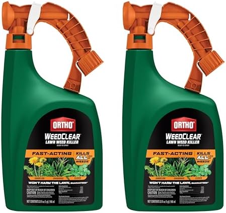 Ortho WeedClear Lawn Weed Killer Ready to Spray: for Northern Lawns, Kills Dandelion, Crabgrass, and Clover, 32 oz., 2-Pack