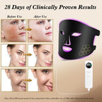 Red Light Therapy for Face, Infrared LED Face Mask Light Therapy 4 Light Waves with 850nm Near Infrared, Portable Rechargeable Red Light Therapy Mask Skincare Device for Facial Rejuvenation
