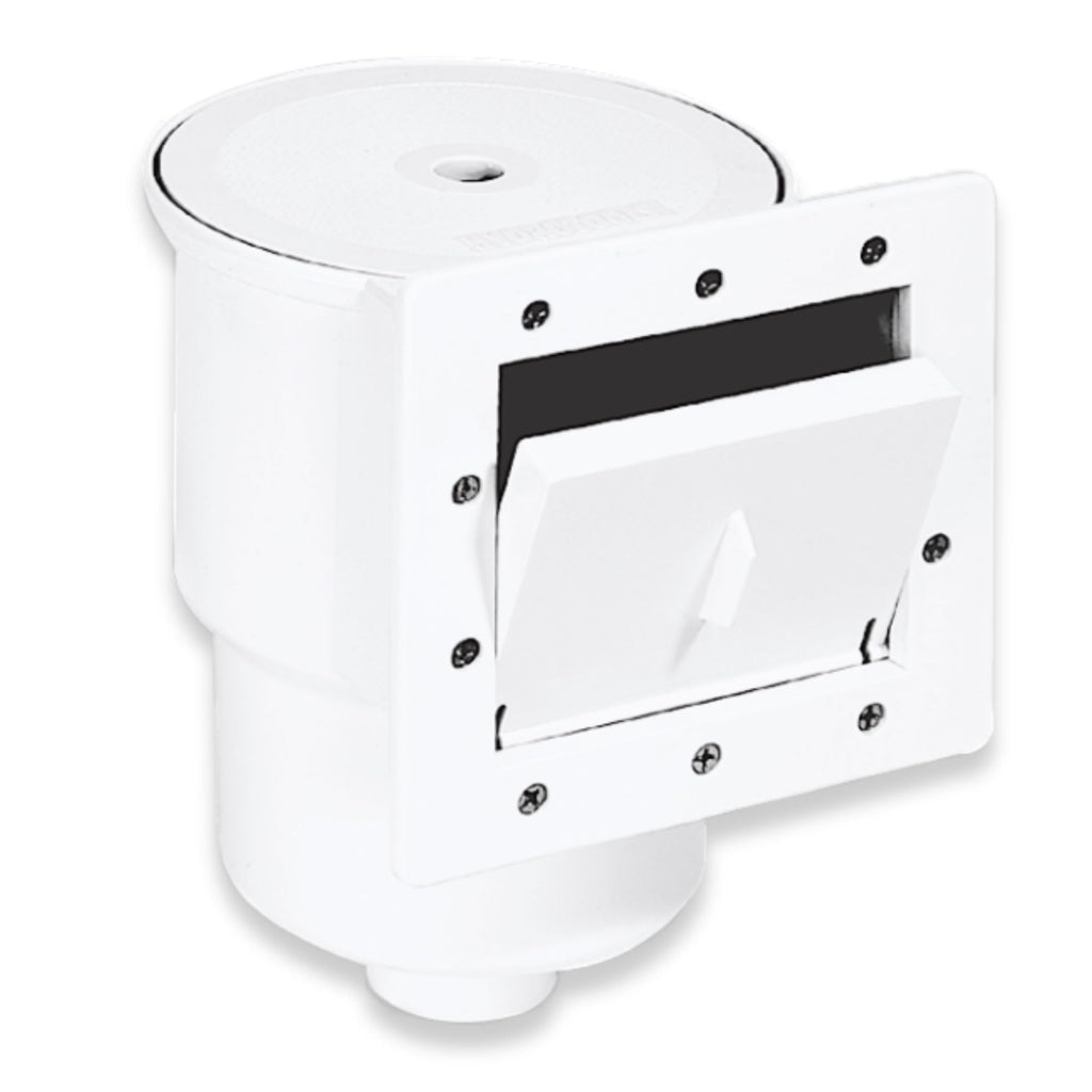 Swimline HYDROTOOLS Standard ABS Thru-Wall Skimmer Kit, White - Includes Return Fitting and Vacuum Plate, Maintenance Accessories for Above Ground and Backyard Deck Swimming Pools