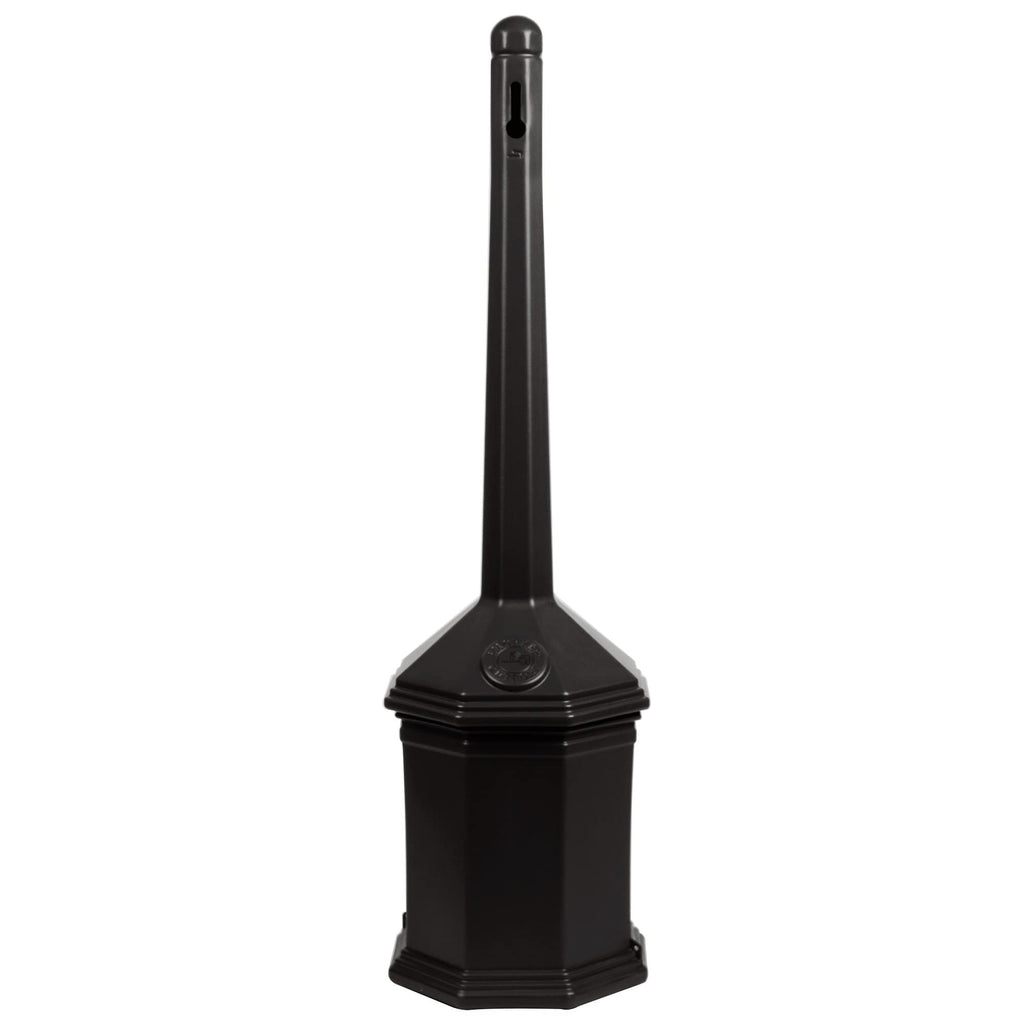 Commercial Zone 710301 Smoker’s Outpost Site Saver Cigarette Receptacle, Black, Plastic, 5 Quart